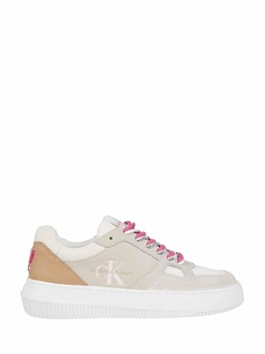 Baskets Calvin Klein Jeans femme beige Yw0yw00925 tennis basses mode