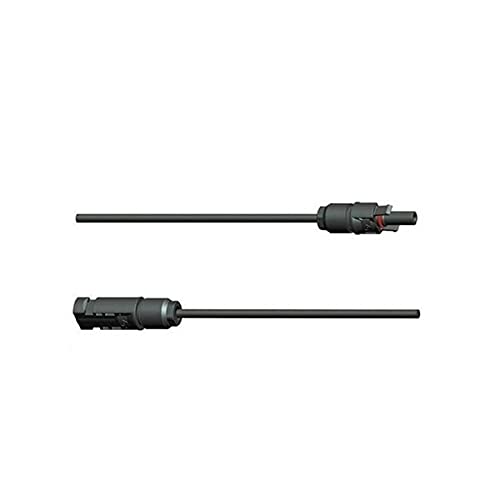 Renogy 6M/20FT 10AWG Kit Adaptador de Cables Solares de Extensión con Conector Hembra y Macho, para Conexión al Panel Solar y Controlador, Negro, Impermeable
