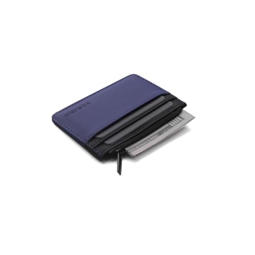 Image of Core Cardholder | Rubberised Waterproof Fabric | Minimal Monogramming | 4 Card Slots & 1 Zipper Pocket (Blue)