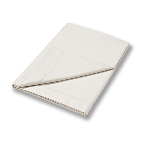 Drap en percale Bianca crème, linge de lit uni de qualité supérieure respirant et durable - 3