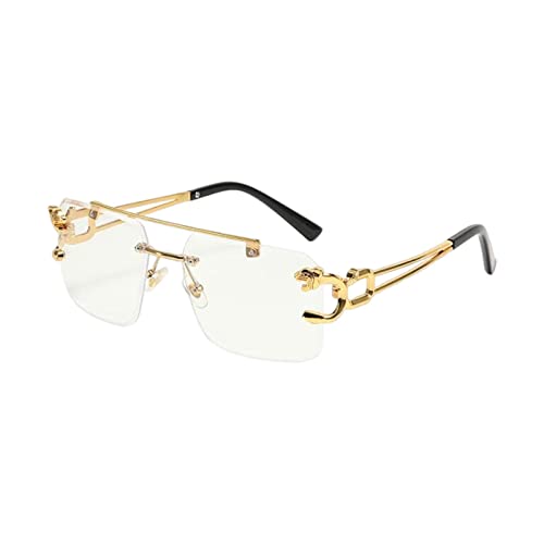 Trendy Rimless Sunglasses with Protection for Outdoor Activities