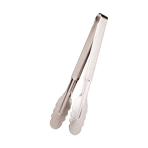 Pinzas de Cocina de Acero Inoxidable para Alimentos, para Catering, ensaladas, Parrillas, Buffet, duraderas, fáciles y cómodas de Limpiar (Medianas)