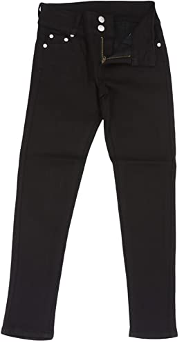 Image of ToBeInStyle Girl's Denim Easy Styling Classic Timeless Everyday Jeans Zip-Up Closure