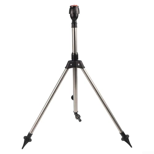Rotating Tripod Irrigatore a impulsi con treppiede, 360 gradi, irrigatore rotante automatico, irrigatore telescopico per grandi superfici, cortile, giardino, prato