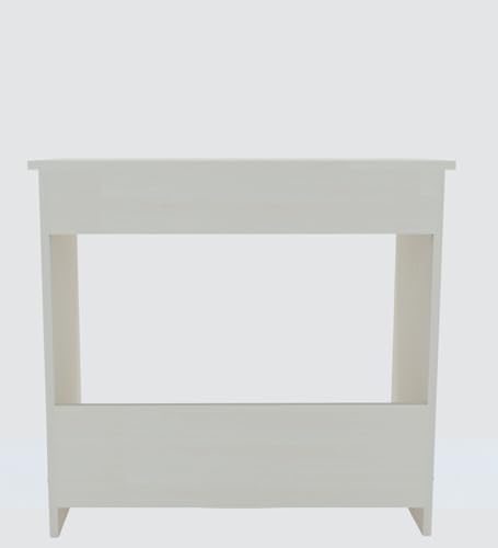Image of SPECIALITY PANELS Modern Compact Study Desk, Walnut Brown, Engineered Wood, 80x40x74 cm, Space-Saving Design with Storage Shelf