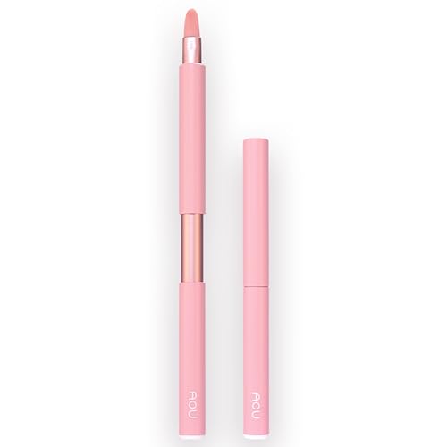 AOU LIP BRUSH Compact & Retractable Design for Easy Carry with Cruelty-Free Soft Brush, Valentine's Day Gifts for Woman