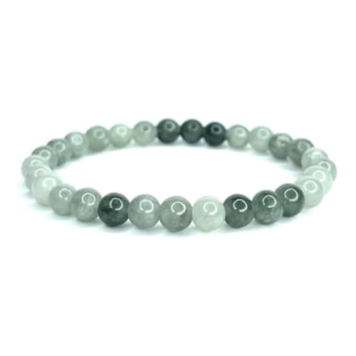 Vera Mentis Bracelet en Jade de Chine Naturel – Perles 6 MM – Lithothérapie, Harmonie & Sérénité – Bijou Énergétique Authentique & Élégant – Idée Cadeau Bien-Être pour Femme