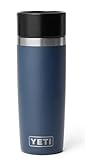 YETI Rambler Travel Bottle, Vacuum Insulated Stainless Steel Bottle with Leakproof Hotshot Commuter Cap, Navy, 16 oz (473 ml)