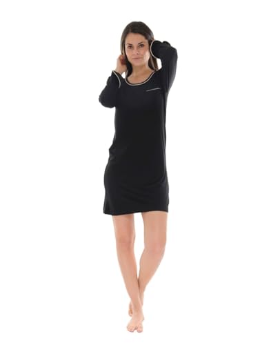 Chemise de nuit noire AGLAEE pour des matins cocooning tout en douceur