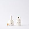 Amazon.com: Stacked Oil and Vinegar Decanter Set, White: Home & Kitchen