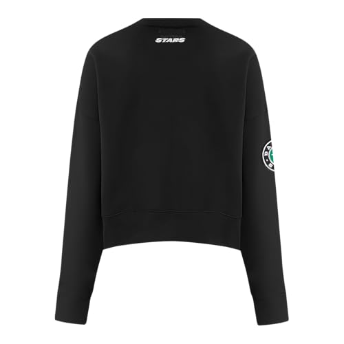 Sudadera NHL Classic Chenille de mujer con cuello redondo de algodón negro cómodo talla L 4