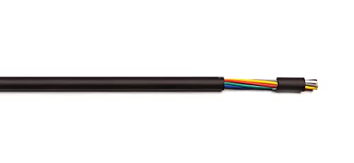 KWANGIL 22AWG 8 Conductor Wire Cable (UL2464) - High Flexible Tinned Copper Unshielded Alarm Security Burglar LED Power - for Low Voltage Installations (Matte Black 100FT)
