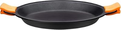 BRA Efficient Paellera, Aluminio Fundido, Negro, con cubierta antiadherente, 40 cm