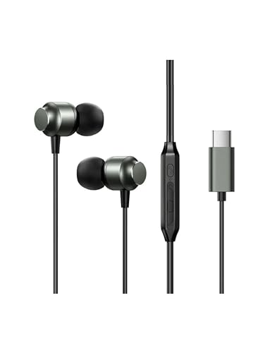 Image of in-Ear Type-C Port Headphone for Sony Xperia 1 II in- Ear Headphone | Earphones | Headphone| Handsfree | Headset | Calling Function | Earbuds | Microphone| Bass Bost Sound (J1H10, Black)