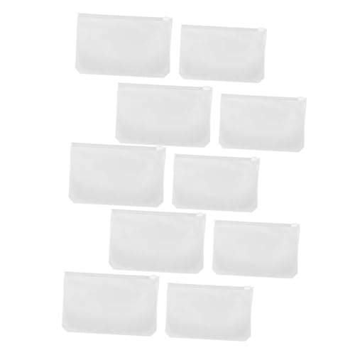 Abaodam 20個 透明ファイルバッグ ジッパー付き収納ポーチ 書類整理 文具類用 学生 オフィス向け防水ケース