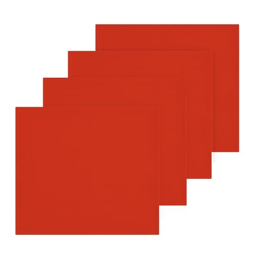 xigua Red Solid Color Washcloths Towels, Highly Absorbent and Soft Cotton Face Cloths, 2 Pack Quick Dry Wash Cloths - 12 X 12 Inches