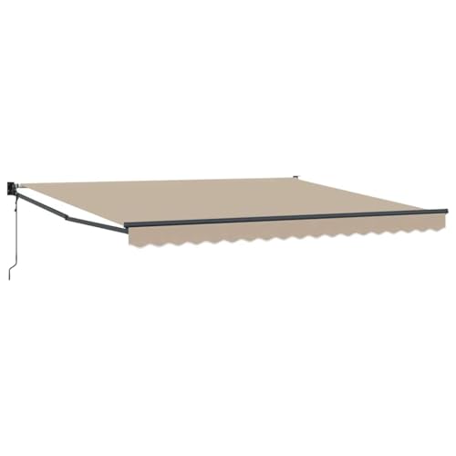 Store rétractable beige 400x300 cm électrique pour terrasse