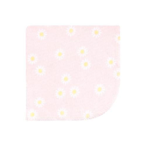 Image of Hudson Baby Unisex Baby Flannel Cotton Poly Washcloths, Peace Love Flowers 12 Pack, One Size