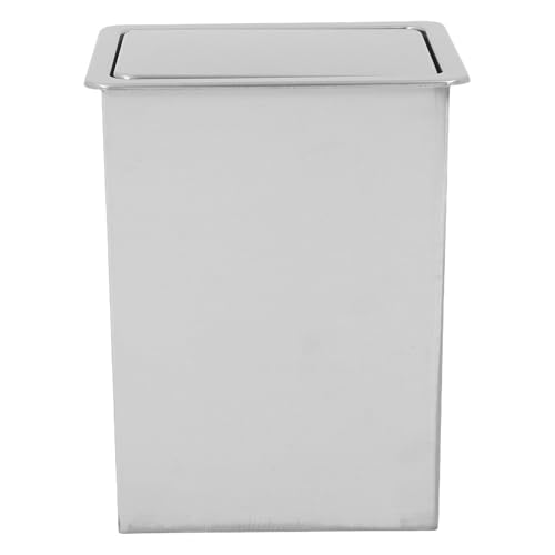 Caneca de basura empotrada Garneck de acero inoxidable con tapa