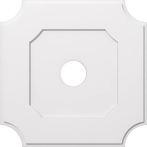 Image of Ekena Millwork CMP34LE-06000 Locke Architectural Grade PVC Contemporary Urethane Ceiling Medallions 34 inchOD x 6 inchID x 20 1 /4 inchC x 1 inchP