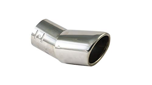 Automaze-Universal-Fit-Car-Bent-Oval-Exhaust-Tail-Muffler-Tip-Show-Pipe-63mm-Curved-Oval-Stainless-SteelModel-A1444