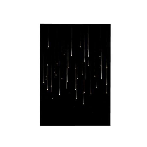 3dRose Anne Marie Baugh – Bling Glam – Estrellas de disparo verticales brillantes sobre un fondo negro – Toalla