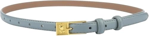 Belts for women, Waist Belt Women's Waist Belts Pure Cowhide Belts Casual Fashion Simple Dress Belt Adjustable Pin Buckle(Blue)