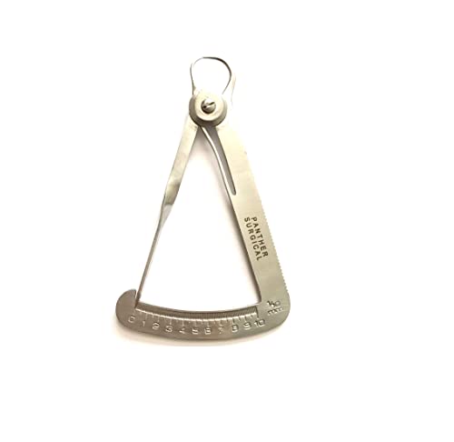 Stainless Steel Iwanson Crown Calipers & Boley Vernier Calipers Ruler Micrometer Tools Orthodontic Meausring Lab Instruments (0 to 10mm)