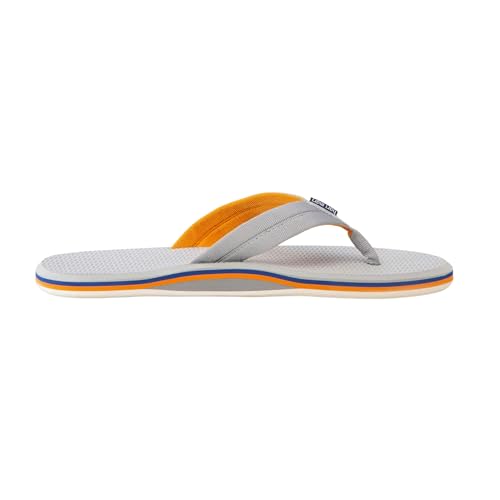 Hari Mari- Dunes- Men's Waterproof Boat Safe Colorful Rubber Flip Flops with Nylon Strap- No Break Ins, Firm Arch Support, Antimicrobial, and Floats in Water3
