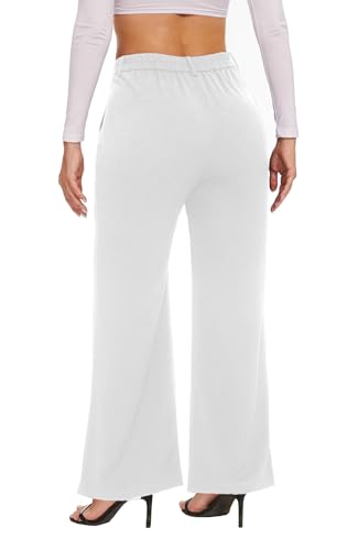 Women's Wide Leg Dress Pants High Waisted Loose Fit Business Casual Work Trousers with Pockets 20253