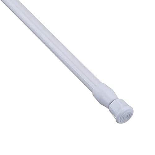 Image of Telescoping Curtain Rods Metal Pole for Cupboard Utensils Cabinet White 30-50cm