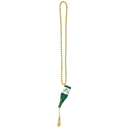 Multicolor Champagne Bottle Necklace (23") - 1 Pc. | Stunning Design, Perfect Party Accessory For Celebrations, Events, Night Outs, & Gifts