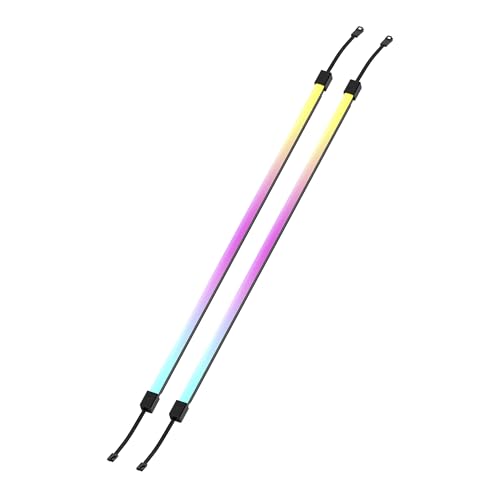 Corsair LS430 Aurora Light RGB Strips 430mm – 2x Magnetic Diffused Individually Addressable RGB LED Strips – +5V ARGB Header iCUE Controller – ARGB to iCUE 3-Pin Adapter Cable Included