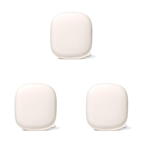 Image of Google Nest WiFi Pro - Wi-Fi 6E - Reliable Home Wi-Fi System with Fast Speed and Whole Home Coverage - Mesh Router - Linen (Pack of 3)