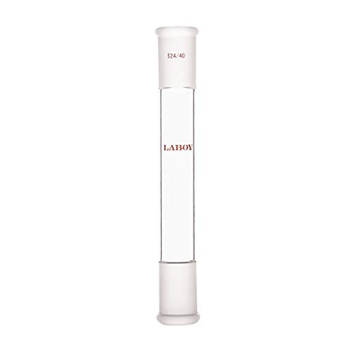 Laboy Glass Straight Connecting Adapter 120mm Between Two 24/40 Standard Outer Joints Air Condenser Joint Adapter Chemistry Lab Glassware