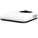 12V/24V DC RV Rooftop AC Unit with Remote Control - Truck & Camper Air Conditioner, Low Noise Cooling for Boats/Travel Trailers (White)(Cooling Only,12v)