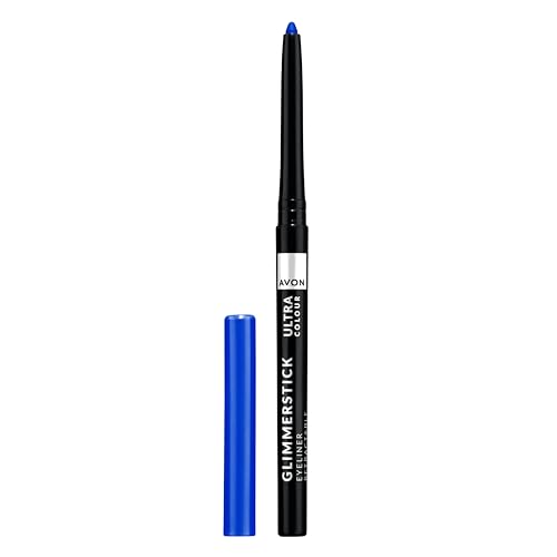 AVON Delineador de ojos Glimmerstick Avon True Tono Azure Blue - Delineador de Ojos - Acabado Intenso e Impactante - Resistente al Agua - Color Azul Marino