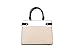 Kate Spade New York Staci Medium Saffiano Leather Satchel Purse in Warm Beige/Black
