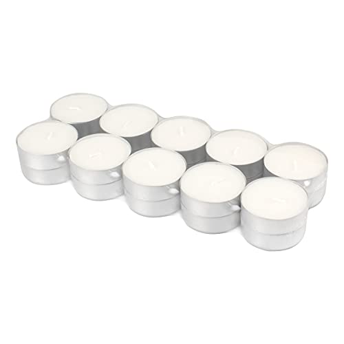 Image of Stonebriar 20 Pack Unscented Mega Oversized Tea Light Candles with 9 Hour Extended Burn Time