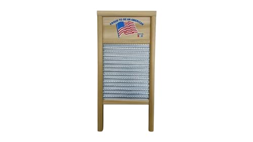 Proud to Be an American Galvanized Washboard (Pail Size 8½” x 18