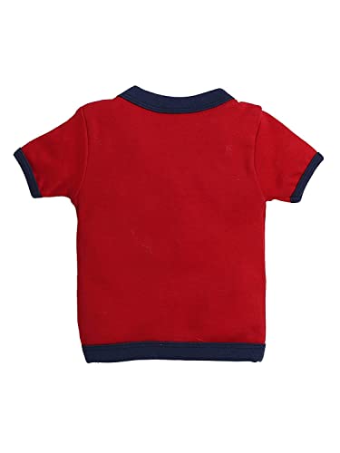 Image of Pooja Baby Baby Boys' & Baby Girls' T-Shirt Hosiery Cotton Clothing Jhabla /Vest Front Open T- Shirt with Snap Buttons Pack Of 4
