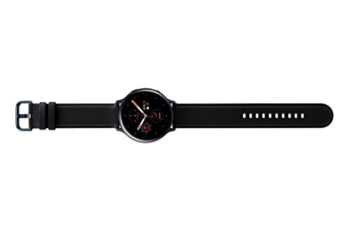 Image of Samsung Galaxy Watch Active 2 (Bluetooth + LTE, 44 mm) - Black, Steel Dial, Leather Straps