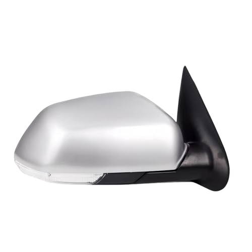 VEGFBOWA オートアウトサイドドアバックミラーアセンブリ 左/右対応 VW Skoda Octavia 2006 2007 2006 2008-2012 カーアクセサリー(Dark Grey)