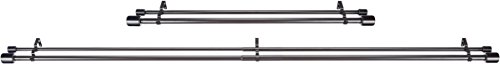 AmazonBasics 1" Double Curtain Rod With Cap Finials - 36" to 72", Dark Bronze - Thumbnail 3