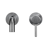 Wasserhahn, Wandmontage, gebürstetes Nickel, 360 Grad drehbarer Auslauf, ein Griff, Umsteller, Badezimmerarmatur (GM-260 mm)