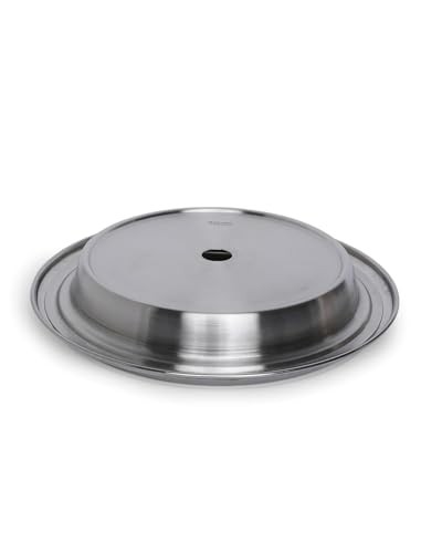 Image of KMW Stainless Steel Plate Cover I Food Grade, Hygienic & Durable I Professional Quality for Home and Restaurant I 28 cm, Large - Premium SS for Efficient Kitchen Performance