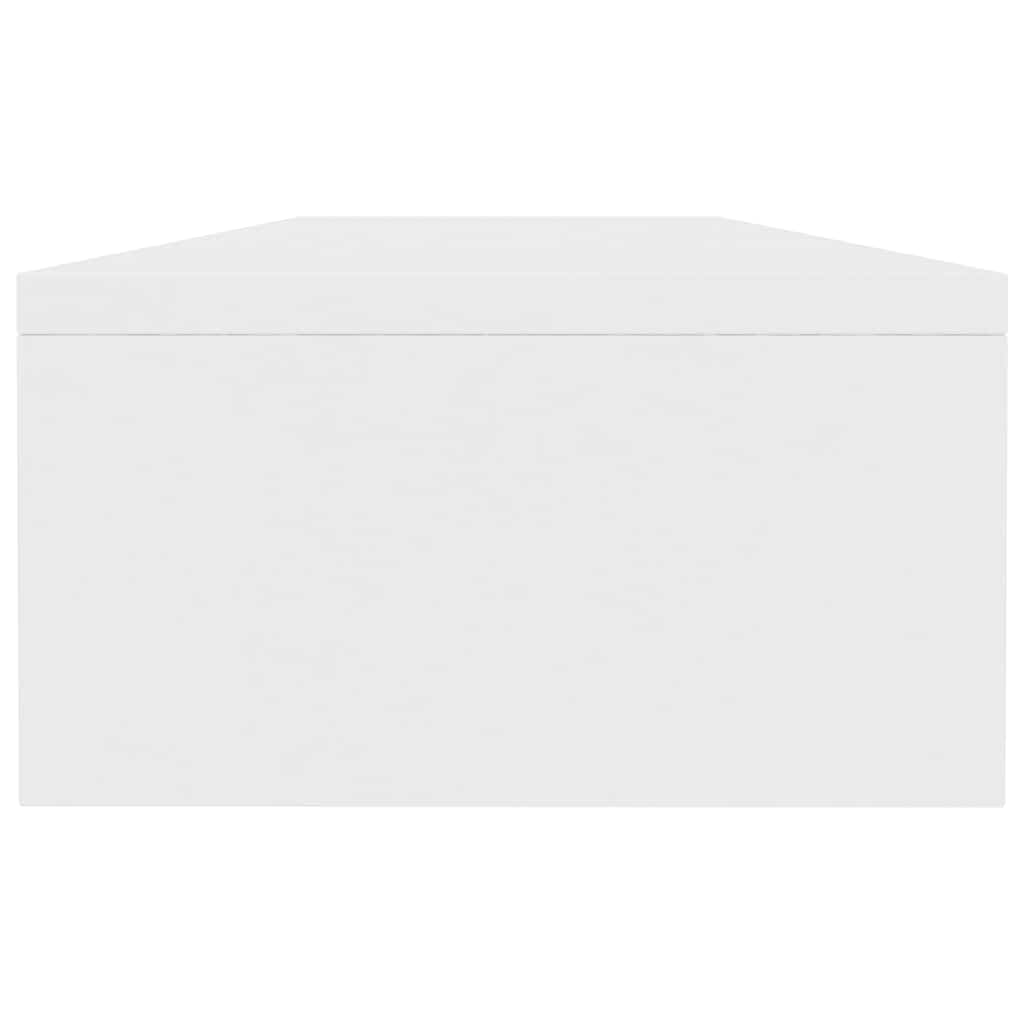 vidaXL Monitorständer 100x24x13 cm, 2 Etagen, Weiß, Holzwerkstoff, Schreibtisch-Riser mit Stauraum, Organizer, Bildschirm-Regal für PC & Laptop, Schlankes Design, Robuste Arbeitsfläche