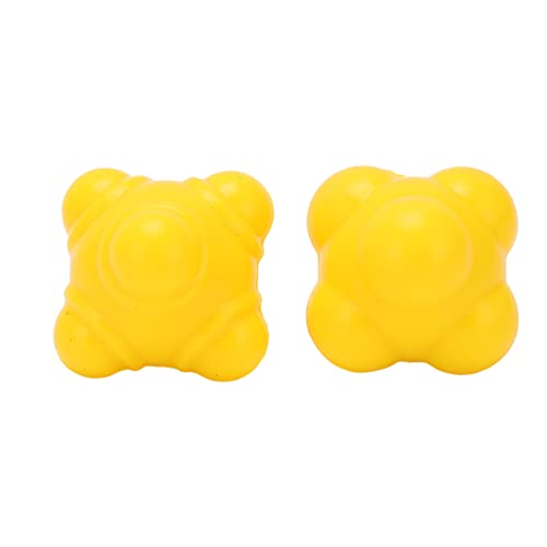 2 Stück Reaktionsball, Reaktivitätsball, Feldtrainingsball, Beweglichkeitstrainer Für Baseball, Unregelmäßiger Ball, Beweglichkeitstrainer, Hand-Auge-Koordinations-Trainingsball, Gummi-Reflexball