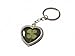 Genuine 4 Leaf Clover Lucky Charm Silver Heart Key Ring Natural Lucky Gift for Men Women