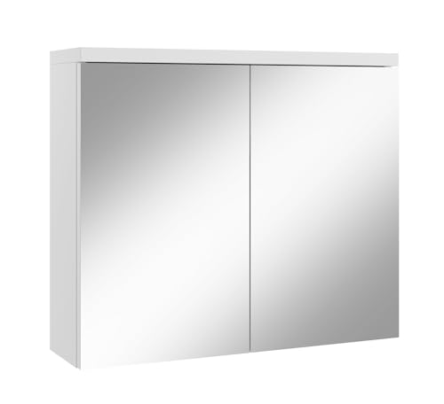 Meuble a Miroir Toledo 80 x 60 cm - Badplaats - Blanc - Miroir Armoire